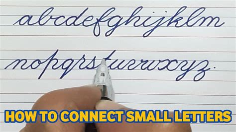 how to connect letters in cursive